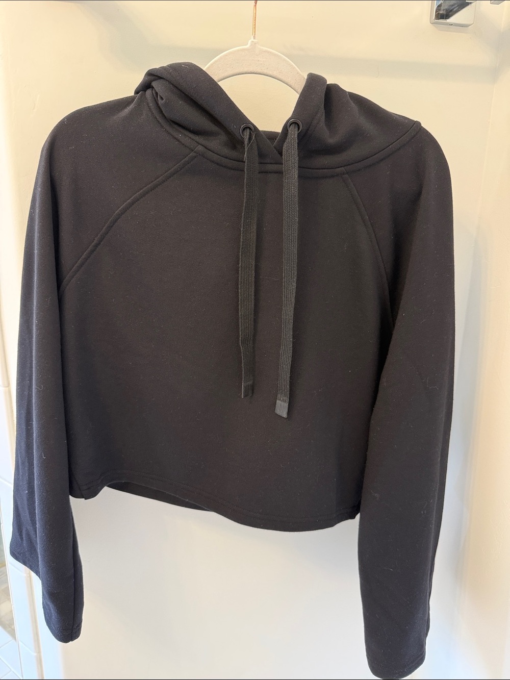 Athleta Black Cropped Hoodie